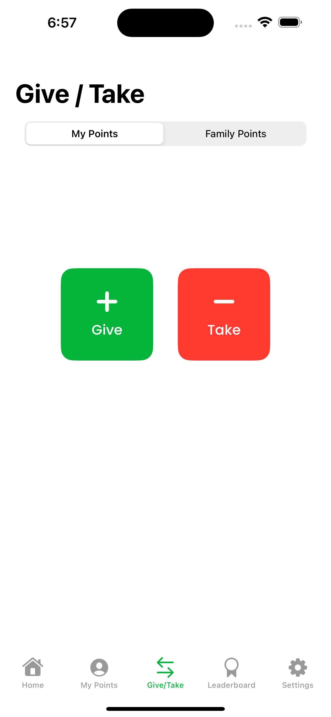 Family Scoreboard App - Leaderboard